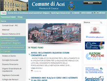 Tablet Screenshot of comuneacri.gov.it
